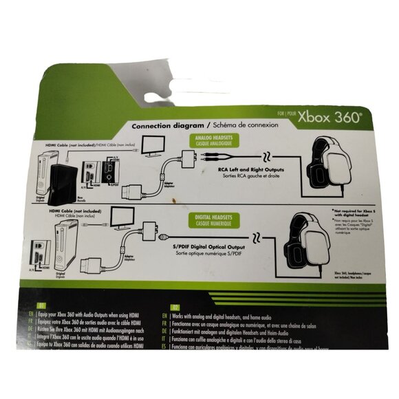 Mad Catz XBOX 360 Headset Adapter HDMI Connections Analog Digital Audio Output - Picture 8 of 8